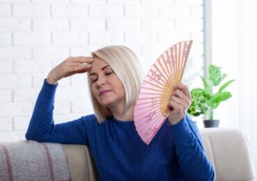 Woman experiencing menopause
