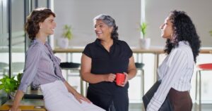 Happy and healthy women