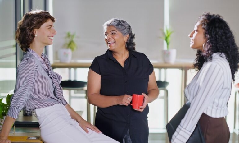 Happy and healthy women